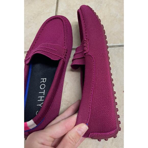Rothy's women's The Driver loafer Raspberry slip-on size 7.5 - Picture 6 of 9